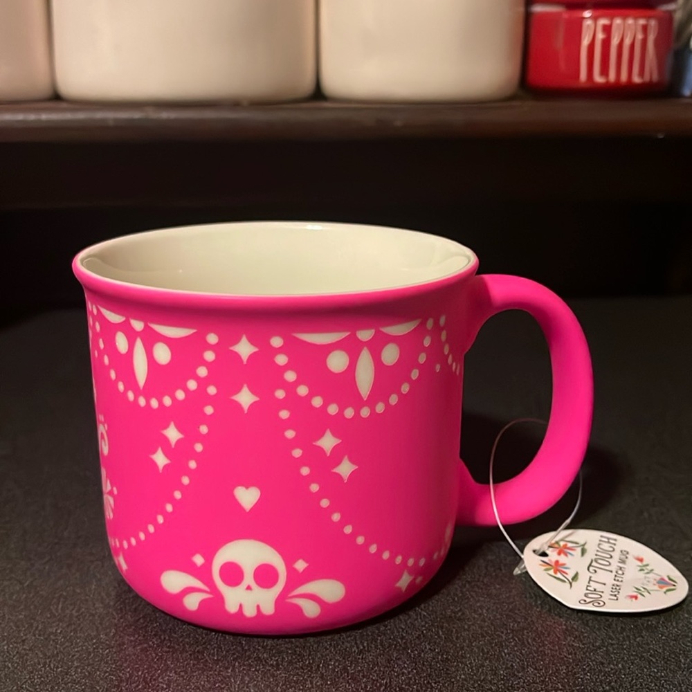 PINK Halloween Skull Mug Tik Tok Viral